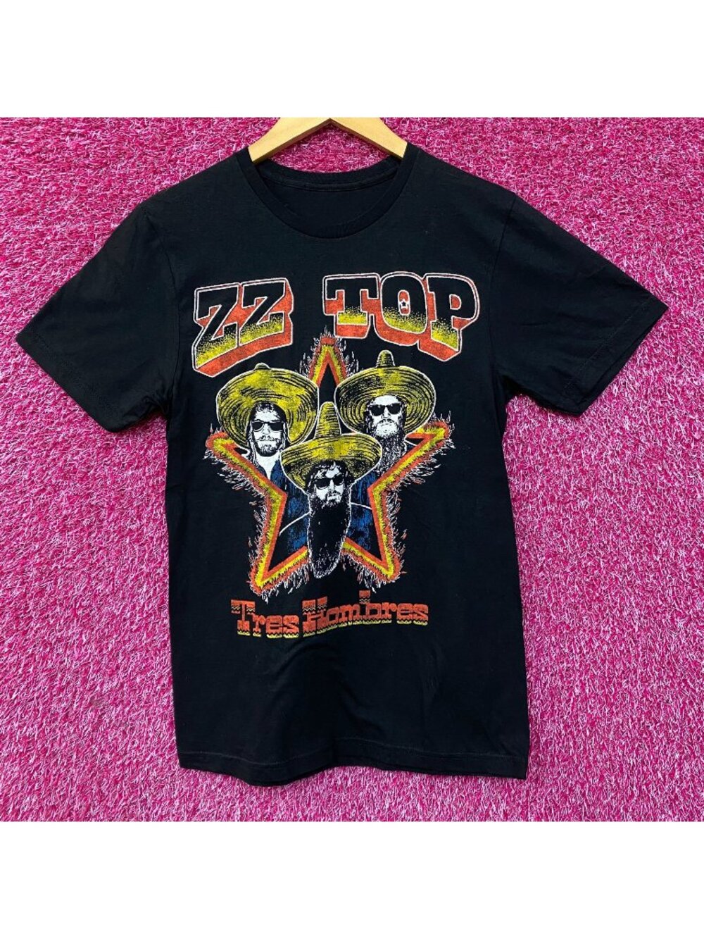 ZZTop Tres Hombres Album Cover Rock Band T-Shirt Medium